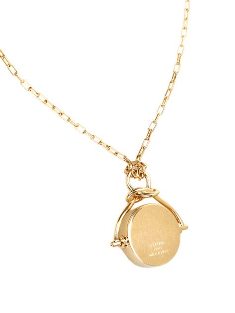 celine s pendant necklace|authentic Celine necklaces.